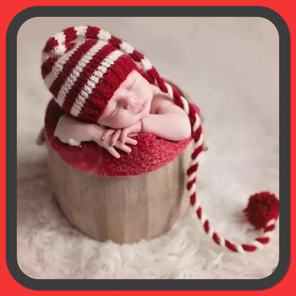 🎁New🎁Adorable Handmade Santa Hat🎁🎁